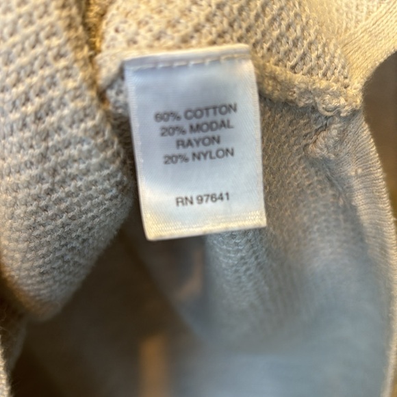 PURE JILL | Cowl Neck Tunic Tan Heather Long Sleeve Cotton Blend Women’s Large - Picture 3 of 5